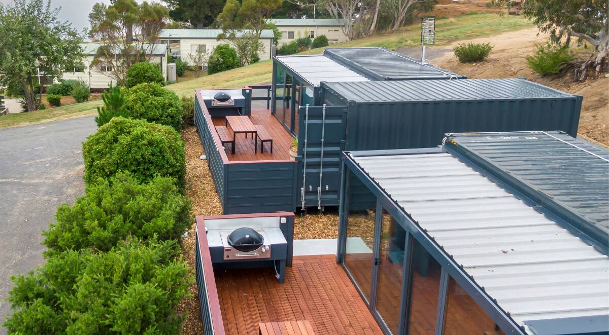 There are two new glamtainers in the NRMA Jindabyne Holiday Park.