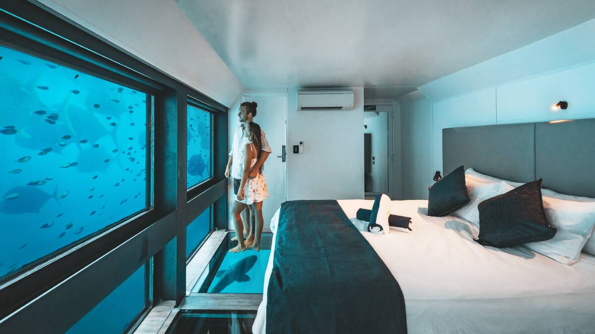 An underwater Reefsuite at the redeveloped Reefworld on the Great Barrier Reef. Picture supplied