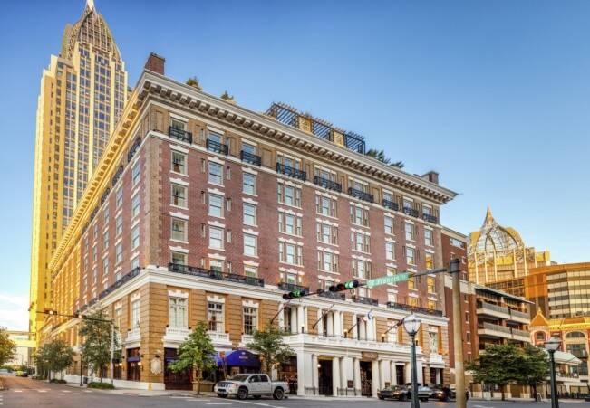 The hotel dominates the town of Mobile. Picture supplied The hotel dominates the town of Mobile. Picture supplied