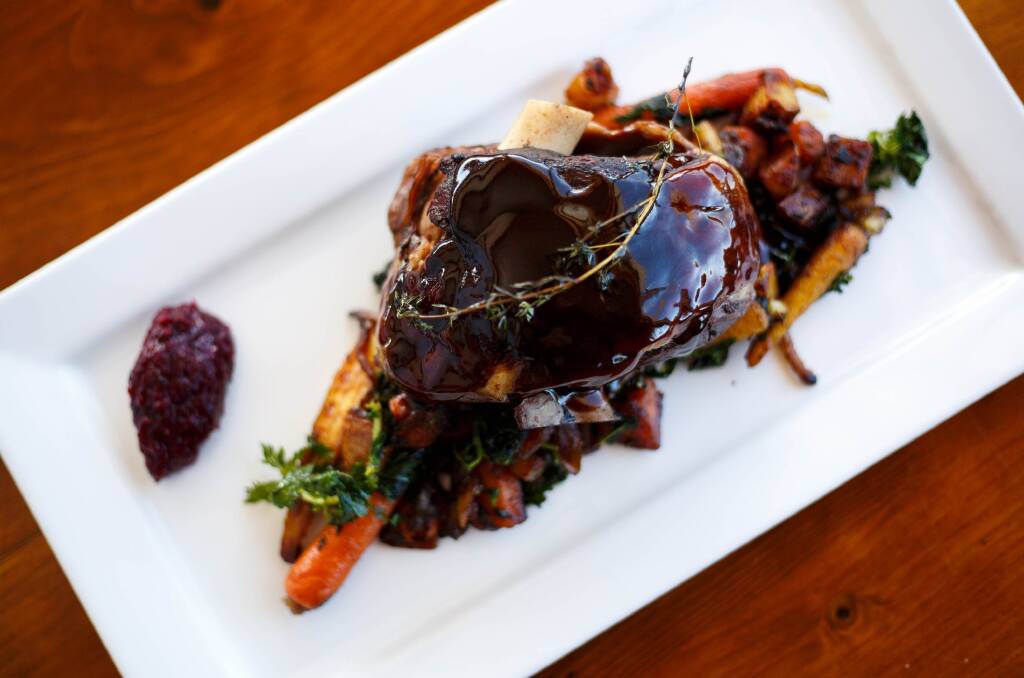 Hearty Austrian-inspired fare - the lamb shoulder at Kareela Hutte. Hearty Austrian-inspired fare - the lamb shoulder at Kareela Hutte.