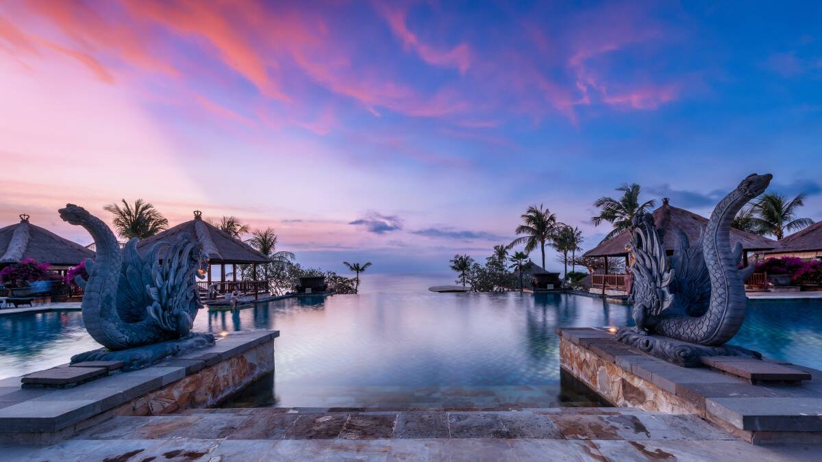 The main swimming pool at Ayana during Nyepi.