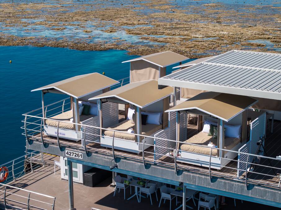 Beds on a reef at Reefworld. Picture by Riptide Creative