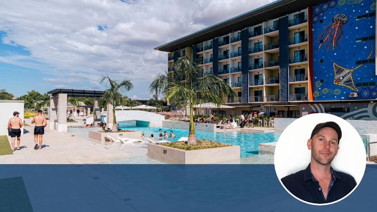The lagoon-styled pool at a Darwin airport hotel. Picture supplied
