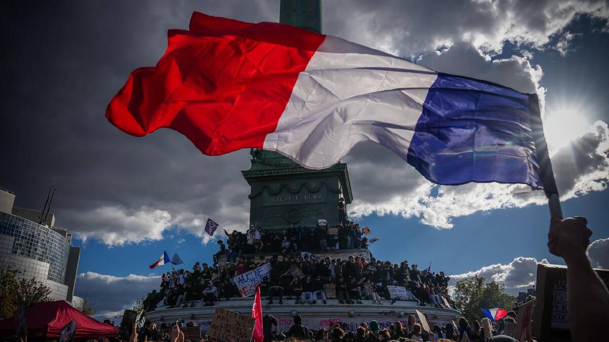 Student groups have called for more protests on the same day as the Yellow Vest rallies. (AP PHOTO)