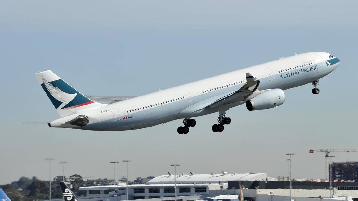 Cathay Pacific's economy-class seats on the Hong Kong-London route have spiked in price. (Joel Carrett/AAP PHOTOS)