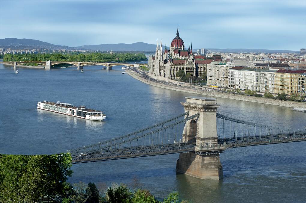 The ornate Hungarian Parliament building overlooking the Danube River in Budapest. Picture by Viking River Cruises