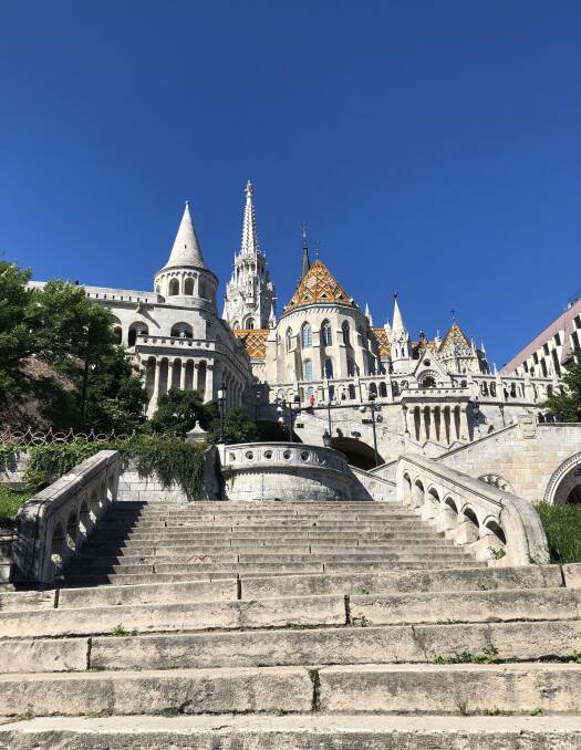Budapest's imposing Buda Castle overlooks the city from the hills of Buda across the Danube from downtown Pest. Picture by James Joyce 