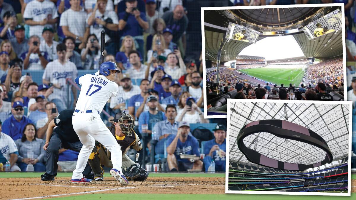 Clockwise from main: Between Dodger Stadium, Cosm and SoFi Stadium, you get the old, the new and the unbelievable. Pictures by AAP; Xavier Mardling Clockwise from main: Between Dodger Stadium, Cosm and SoFi Stadium, you get the old, the new and the unbelievable. Pictures by AAP; Xavier Mardling
