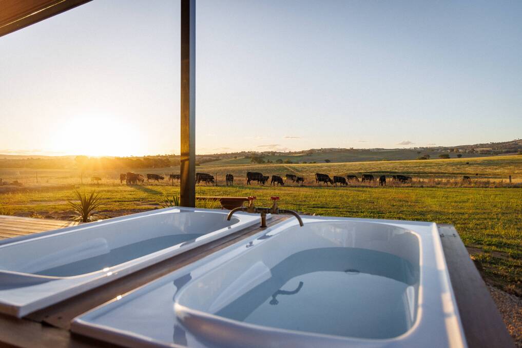 Enjoy an outdoor bath for two people at Rest at BoxGrove. Picture supplied