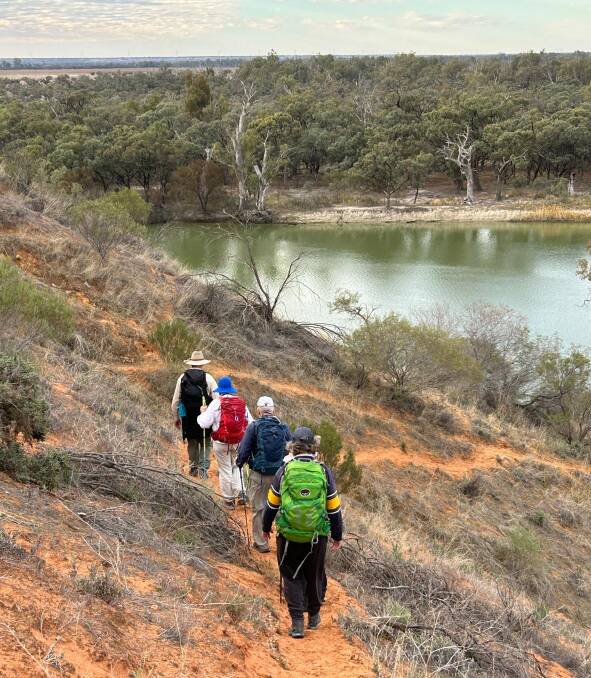 Fresh air, exercise and all the sights and sounds of the mighty Murray are features of the four-day Murray River Walk near Renmark, South Australia. Picture: Cynthia Stohl Fresh air, exercise and all the sights and sounds of the mighty Murray are features of the four-day Murray River Walk near Renmark, South Australia. Picture: Cynthia Stohl