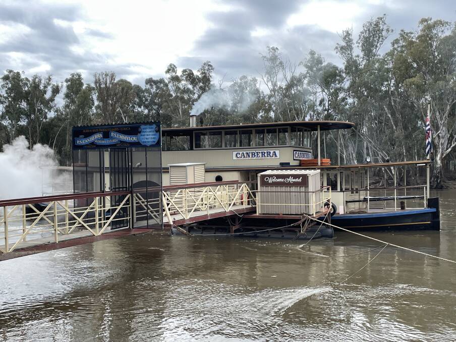 PS Canberra, docked at Echuca wharf, offers regular short trips for sightseers. Picture: Janet Howie PS Canberra, docked at Echuca wharf, offers regular short trips for sightseers. Picture: Janet Howie